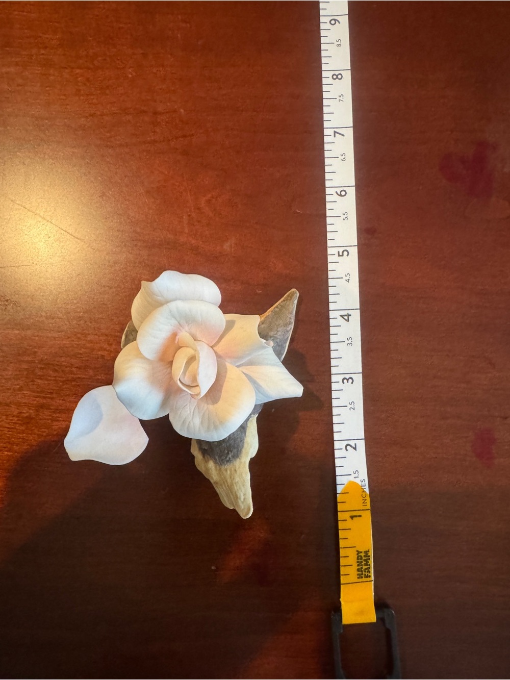 Porcelain figurine titled 'The Mother's Day Rose' by Boehm BROKEN